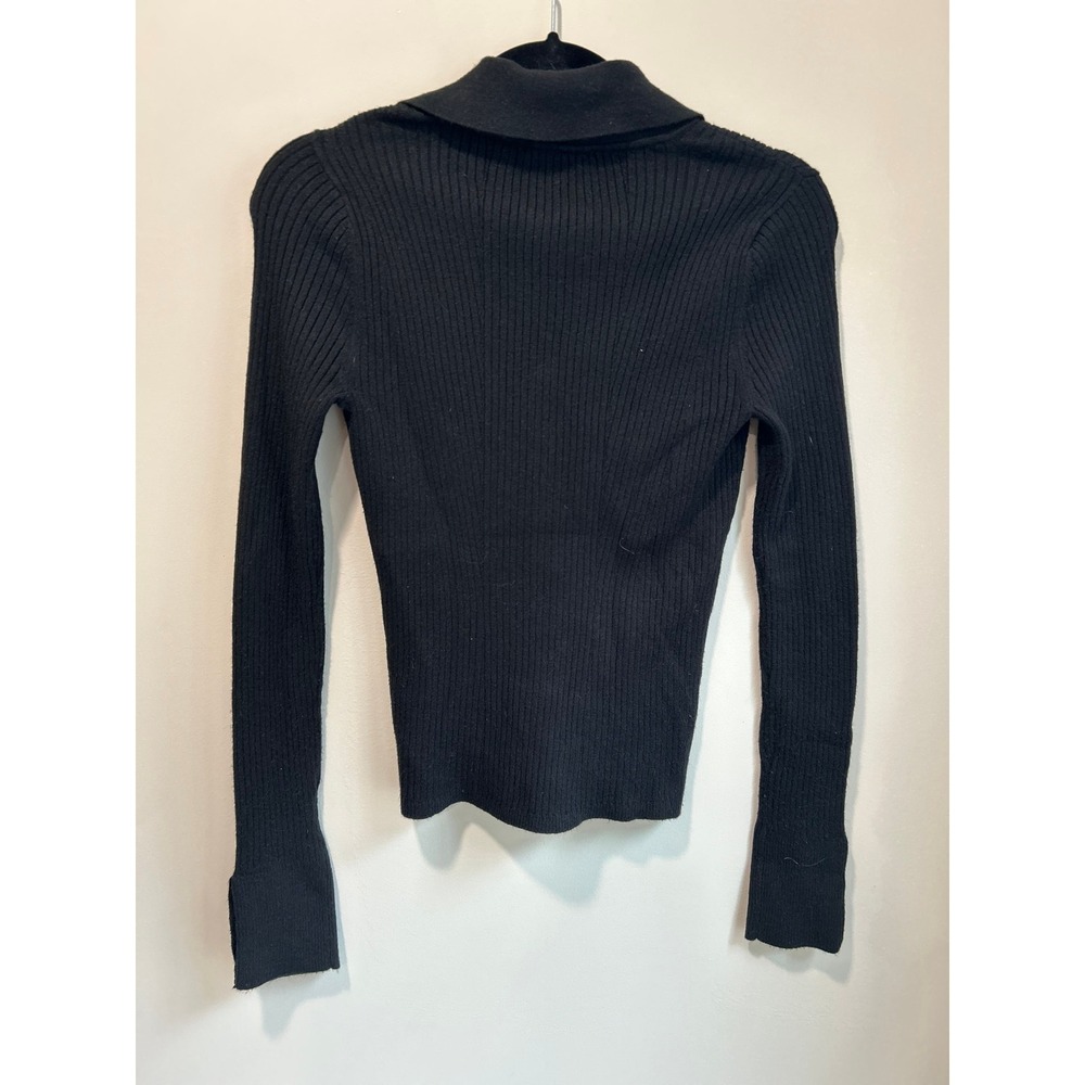 PAIGE Jayde Collared Buttondown Cardigan Ribbed Knit Small Cuff Detail - Picture 7 of 9